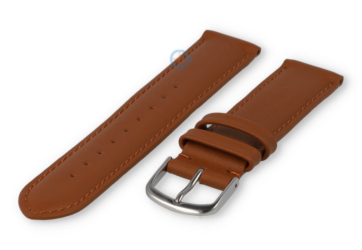 18mm Lederband mit Naht - braun