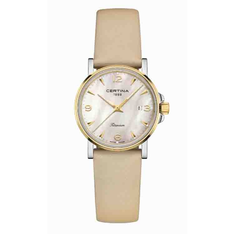 Certina Band C0172105611700A 15/12mm beige Leder