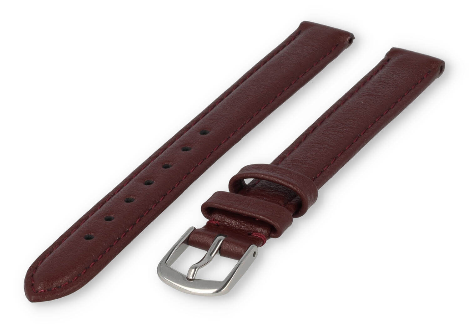 XL glatt Lederband - 12mm - bordeaux