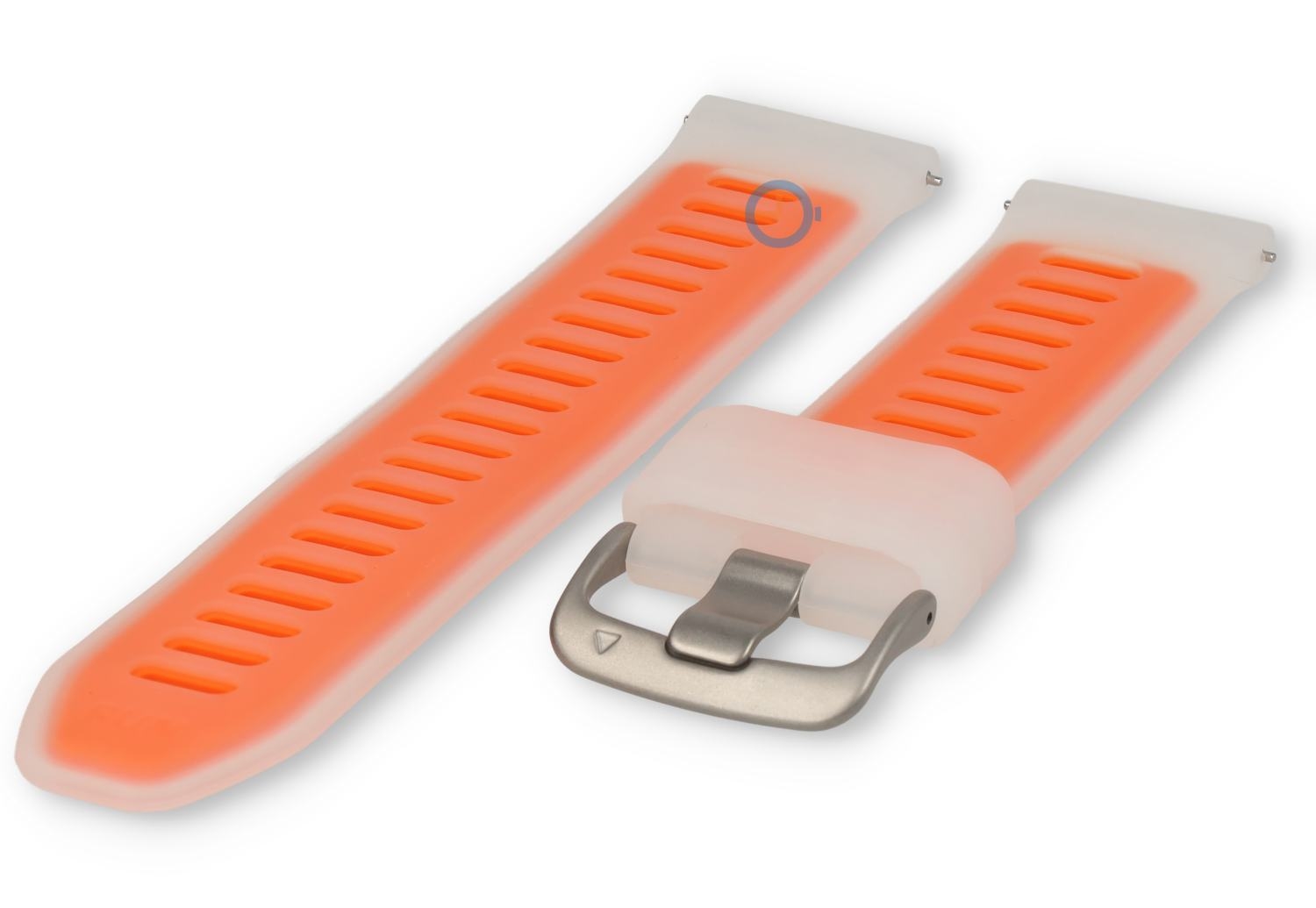 20mm Uhrenarmband Garmin Forerunner 245 - transparent/orange