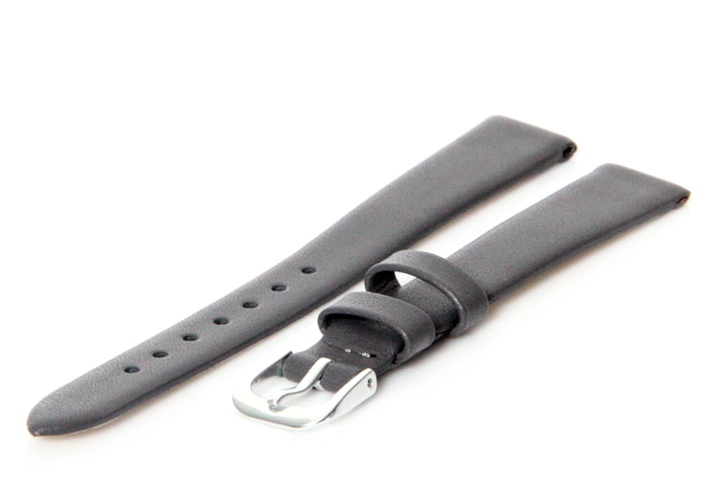 Uhrenarmband 12mm Grau nahtloses Leder