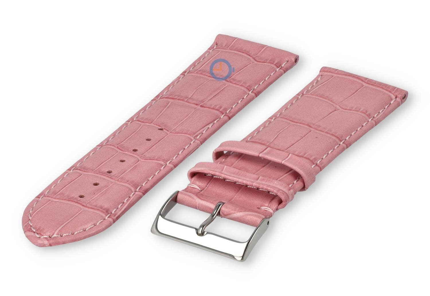 Kalbsleder XL band mit Kroko - Muster - 28mm - rosa