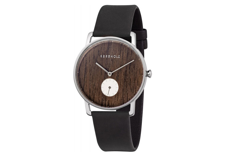 Kerbholz Frida Uhrenarmband walnut/midnight black