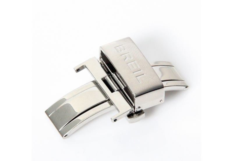 Breil doppelte Faltschließe Silber 20mm