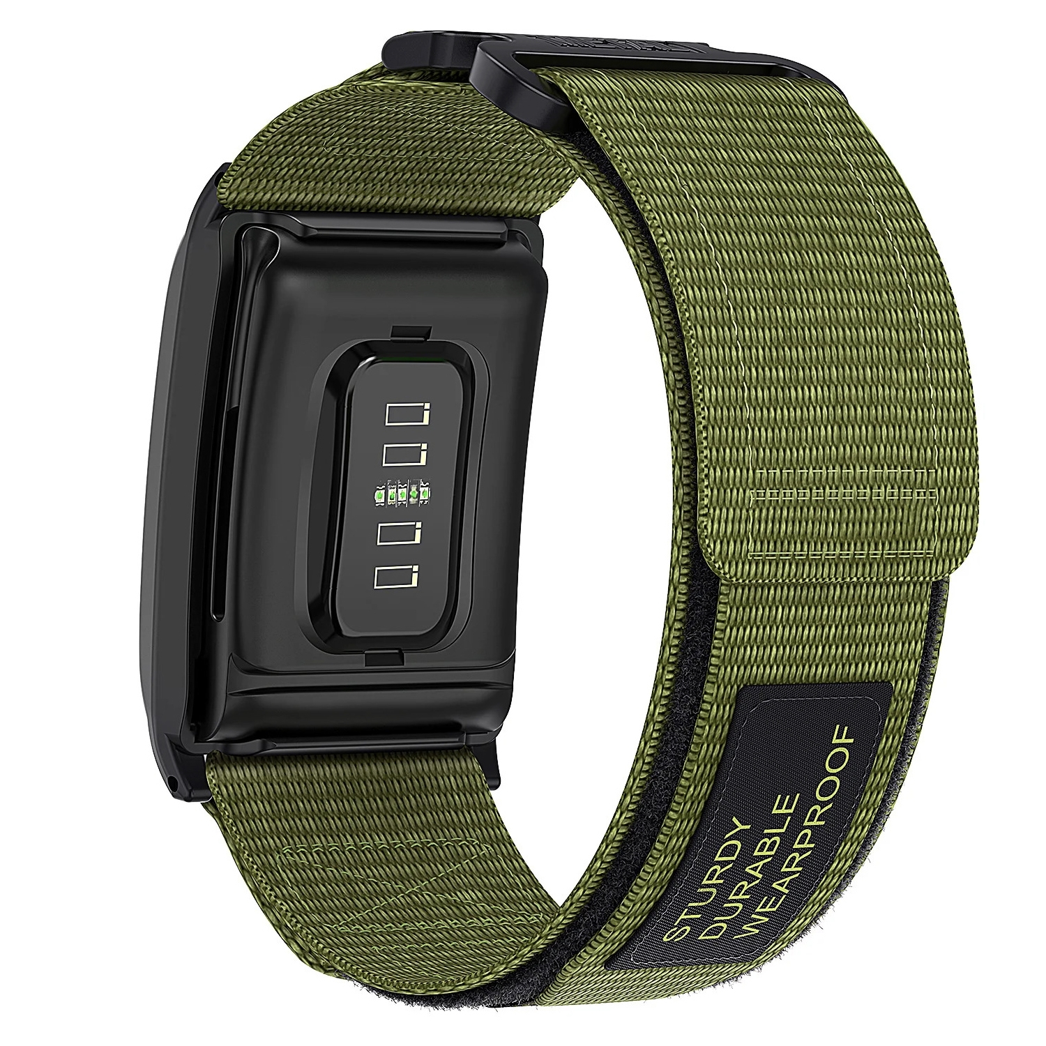 Whoop 4.0 band - army grün Nylon Klettverschluss
