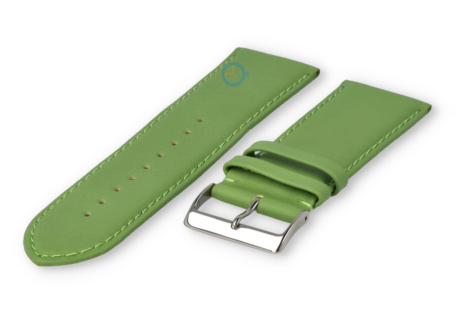 26mm Uhrenarmband glatt Leder - Apfelgrün