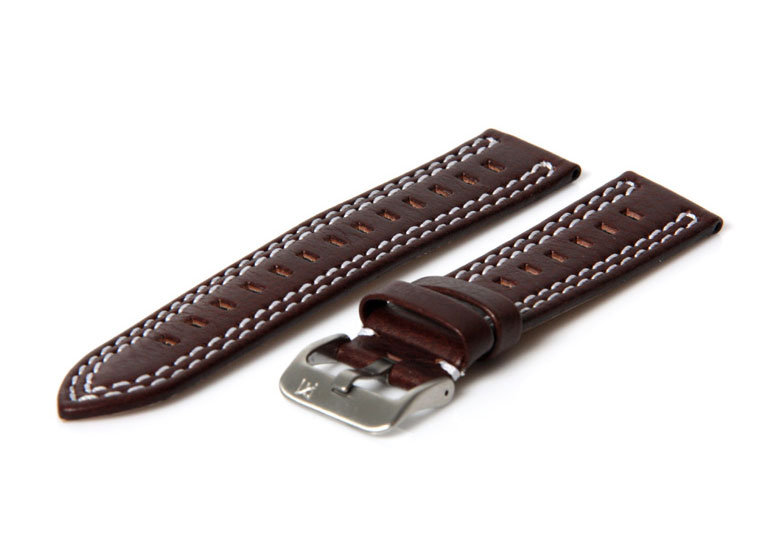Uhrenarmband 24mm Braun Leder (sport)
