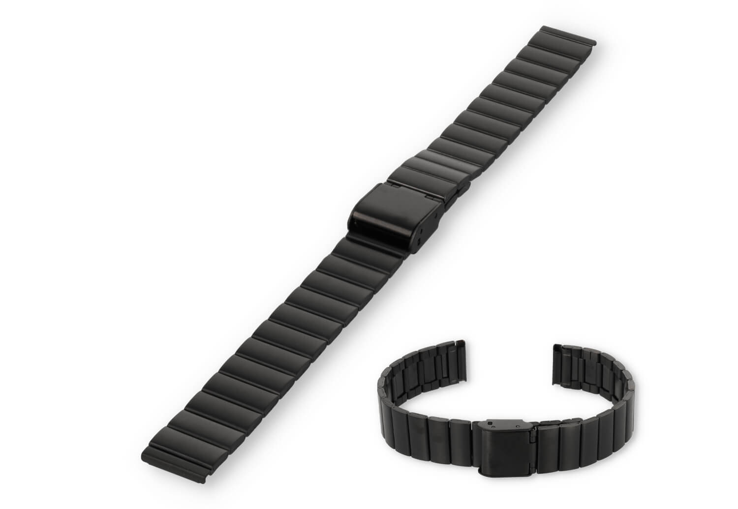 Uhrenarmband 14mm Stahl - Schwarz