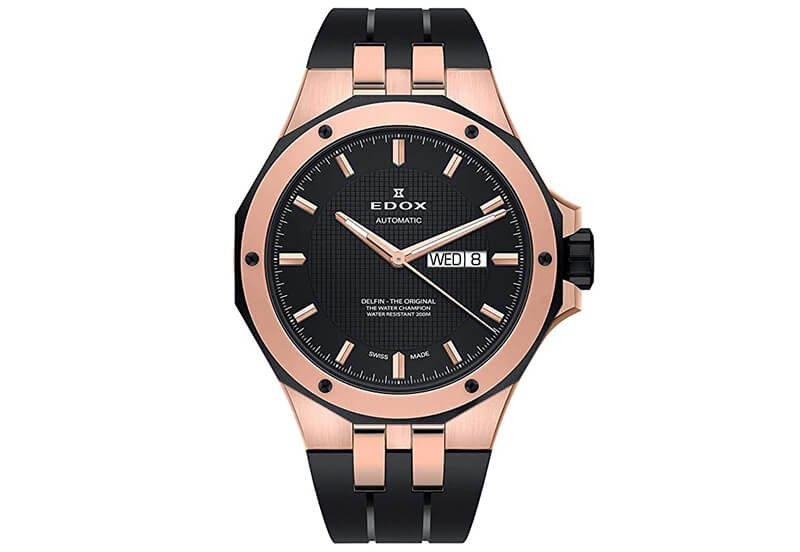 Edox Delfin 88005 Uhrenarmband Schwarz