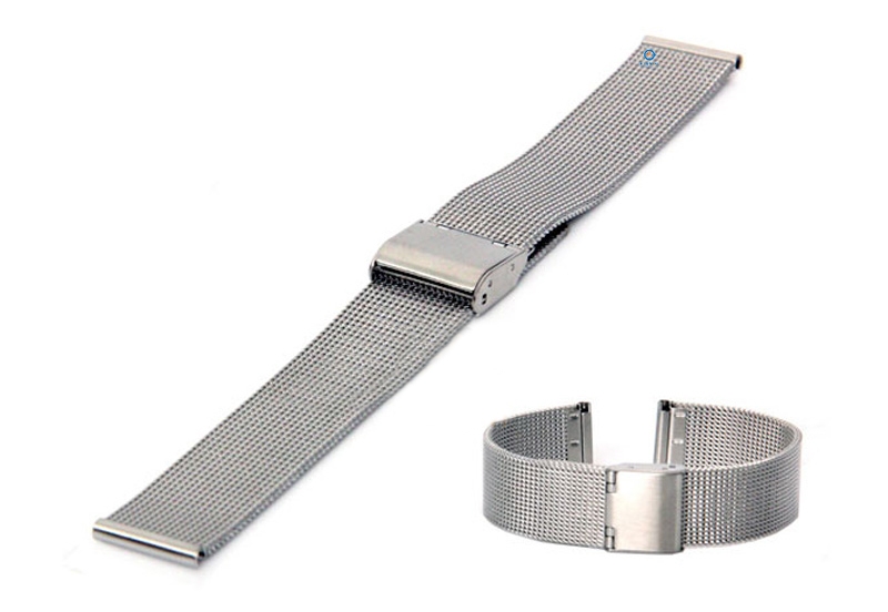 Uhrenarmband 20mm Silber Mailänder Stahl