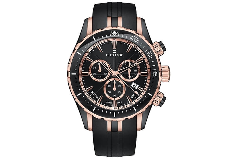 Edox Grand Ocean 10248 Uhrenarmband Schwarz