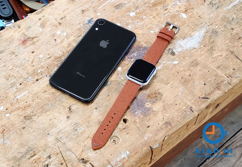 Apple Watch bandje vegan leer bruin - 42/44/45mm