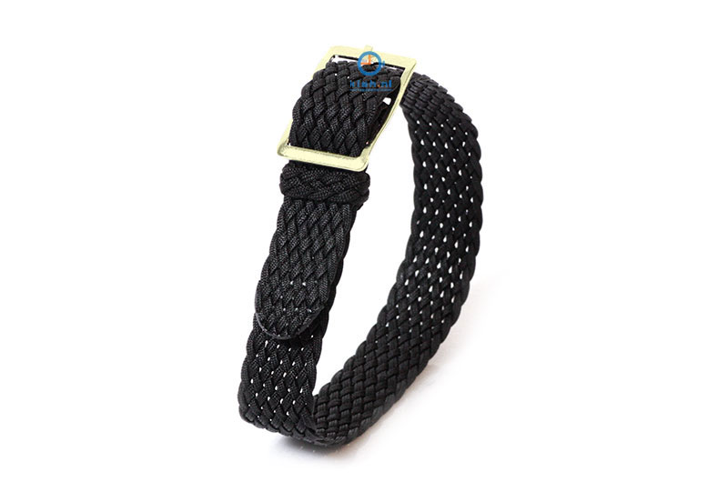 Perlon Uhrenarmband 12mm schwarz