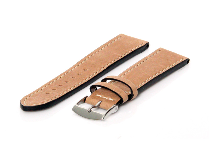 Uhrenarmband 24mm Hellbraun Leder