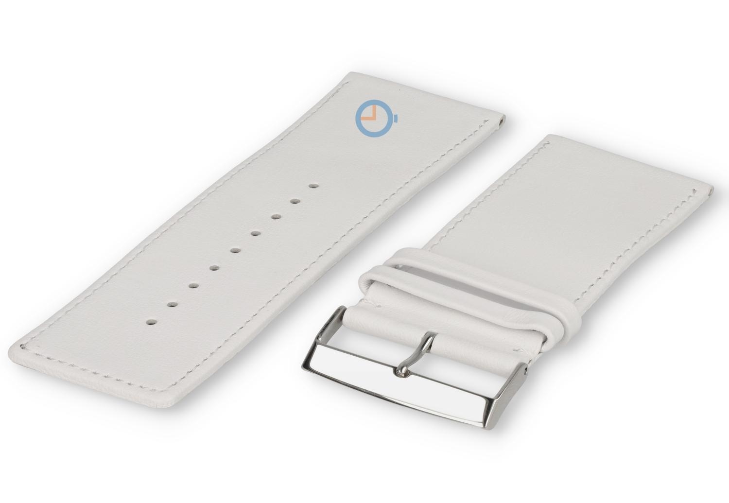 Uhrenarmband Glattleder - 36mm - weiß