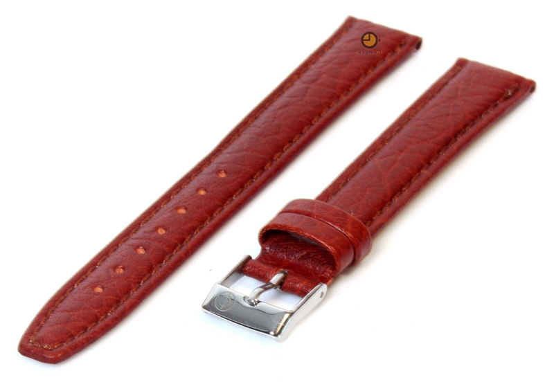 Uhrenarmband 14mm Hellbraun Büffelleder, extra lang