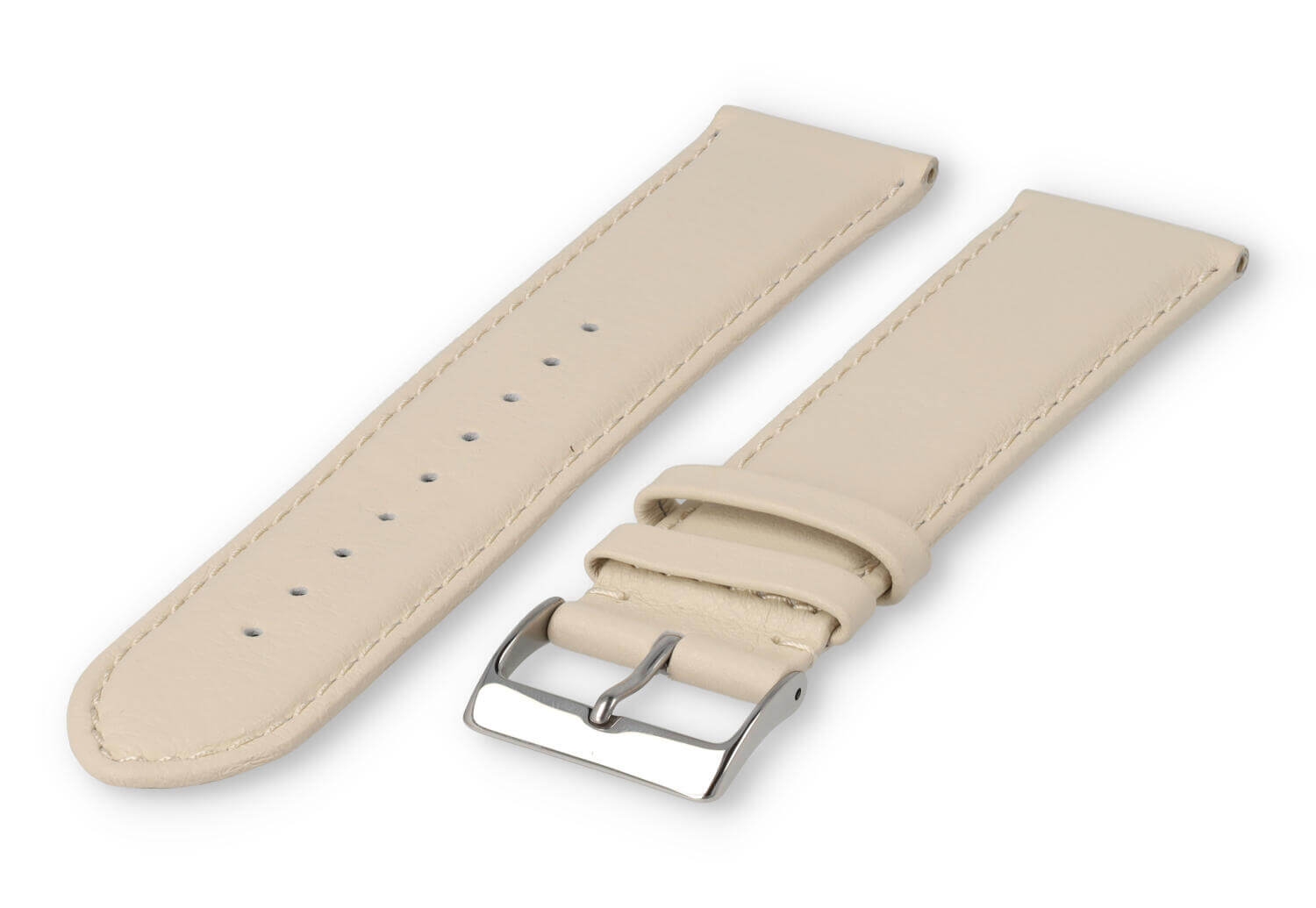 XL glatt Lederband - 26mm - creme