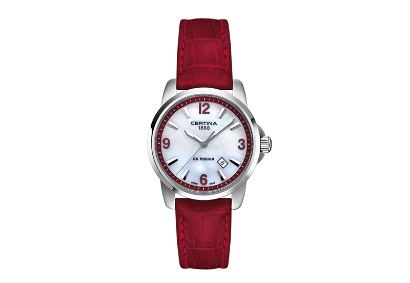 Certina Band C0012101611700A 16/14mm bordeaux Leder ohne Schließe
