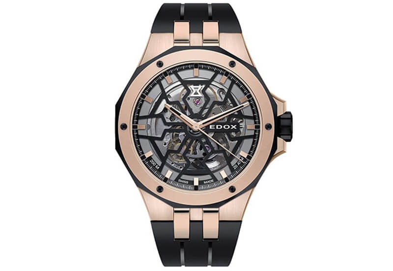 Edox Delfin 85303 Uhrenarmband schwarz