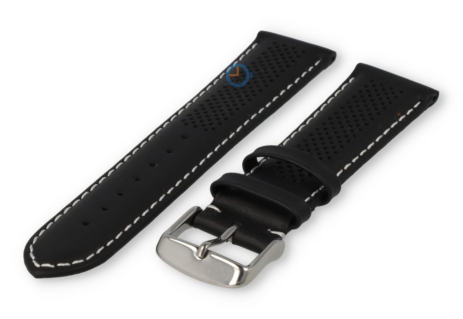 22mm hybrid Band - schwarz mit weiß