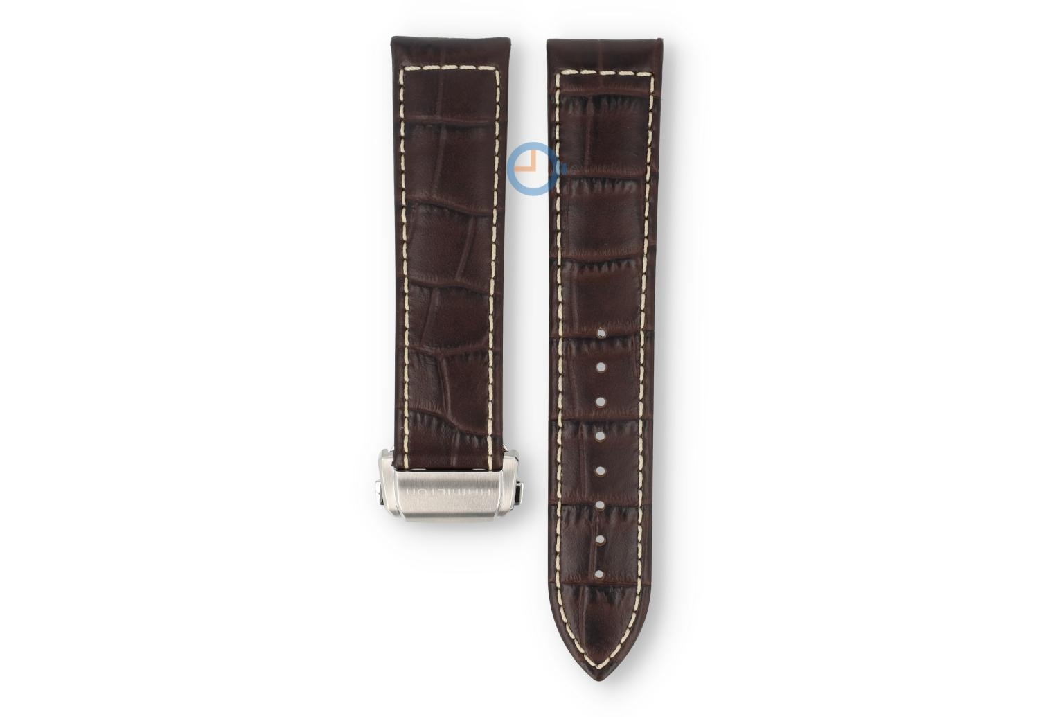 Hamilton Uhrenarmband - 22/20mm - braun Leder