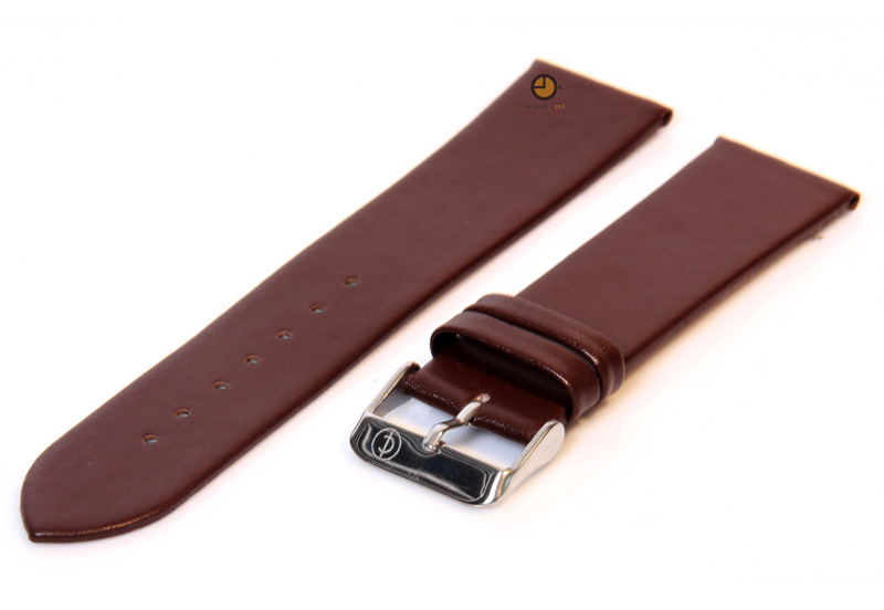 Uhrenarmband 22mm Dunkelbraun nahtloses Leder