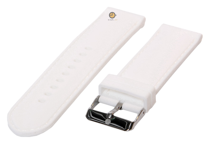 Uhrenarmband 24mm Silikon Weiß