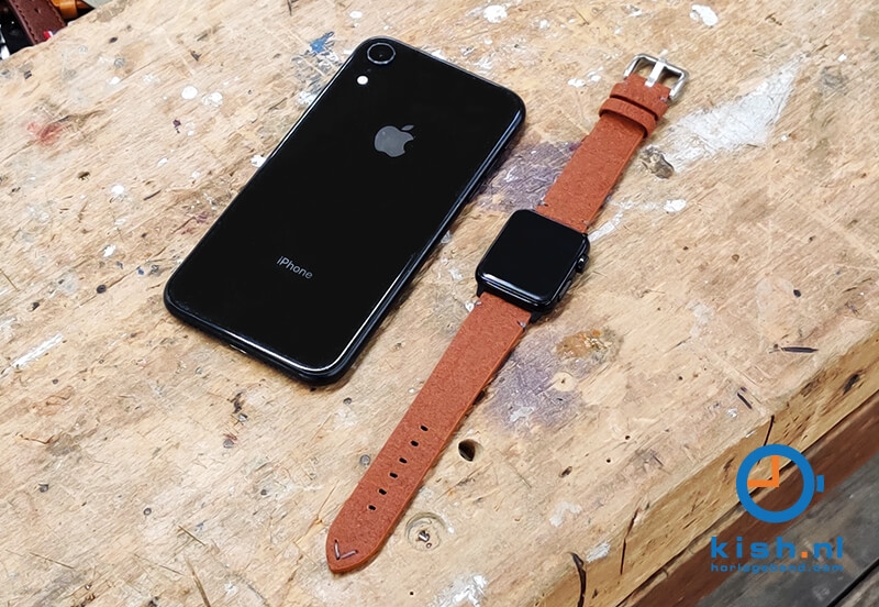 Apple Watch bandje vegan leer bruin - 42/44/45mm