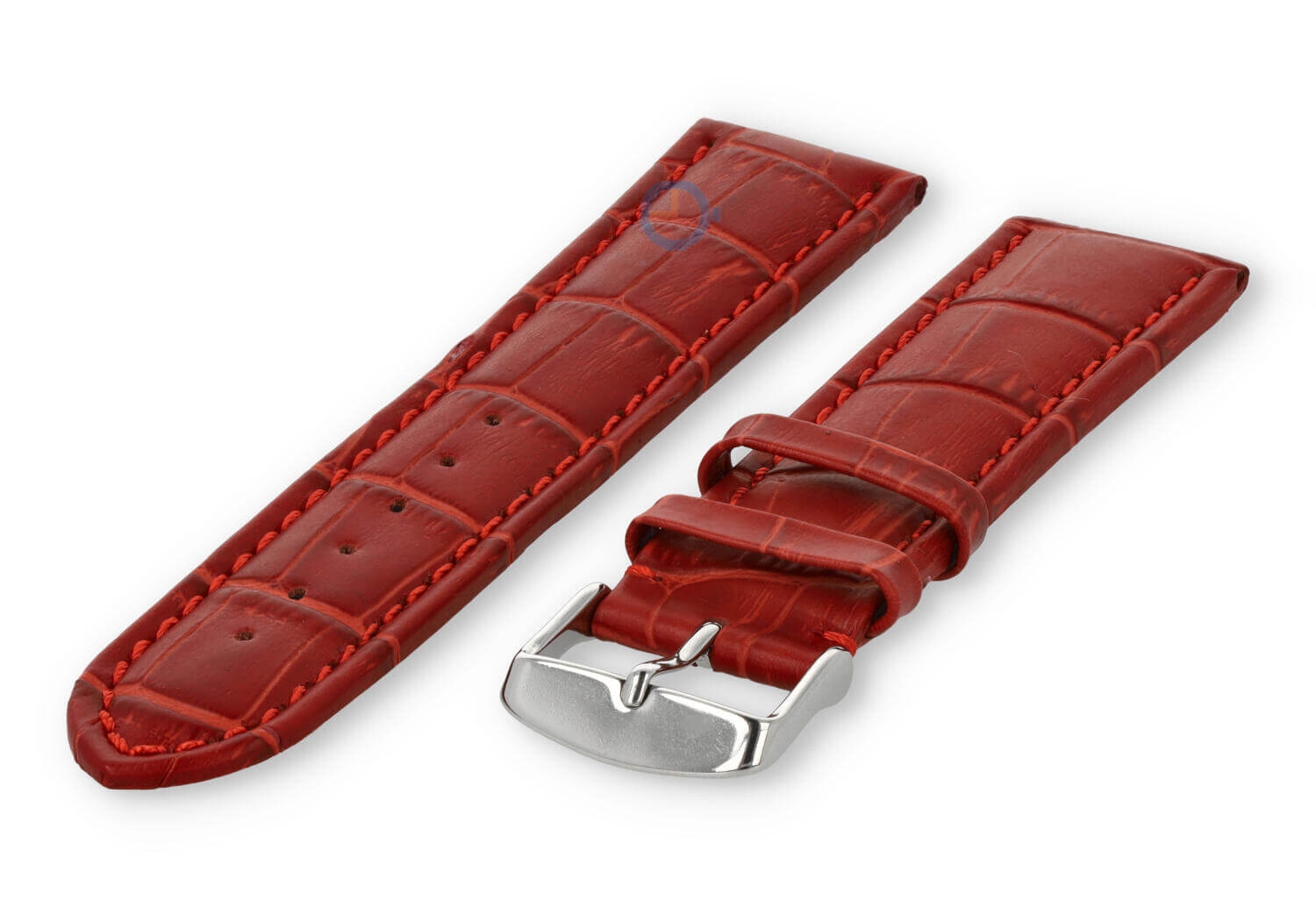 Starkes Uhrenarmband aus Kalbsleder - 22mm - Rot