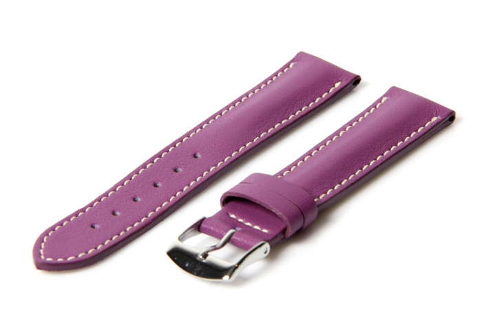 Uhrenarmband 18mm Violett Leder