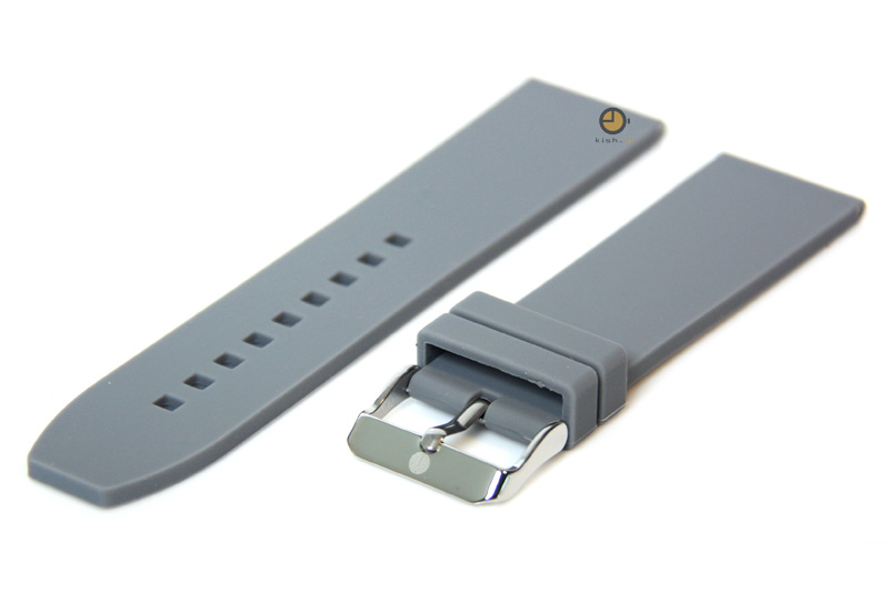 Uhrenarmband 24mm Grau Silikon