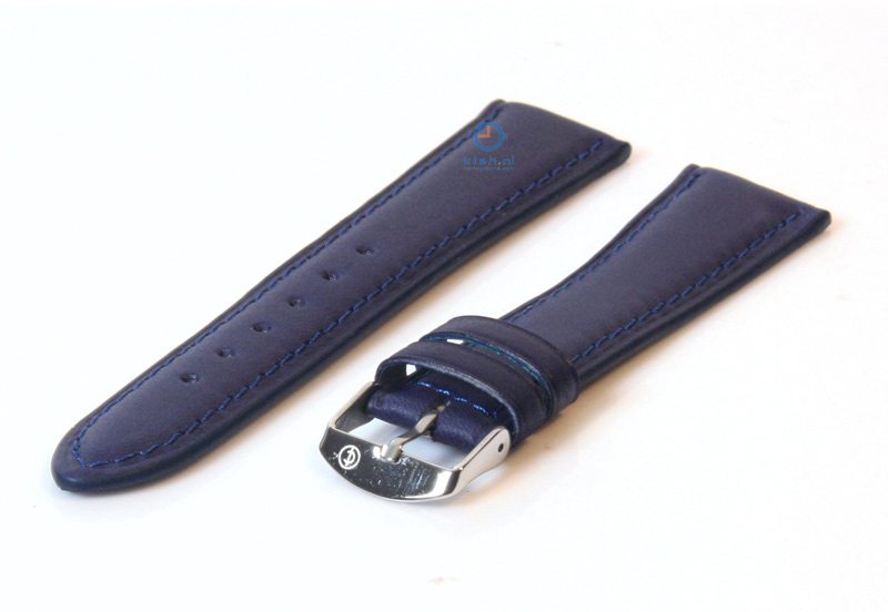 Uhrenarmband 18mm dunkelblau Kalbsleder