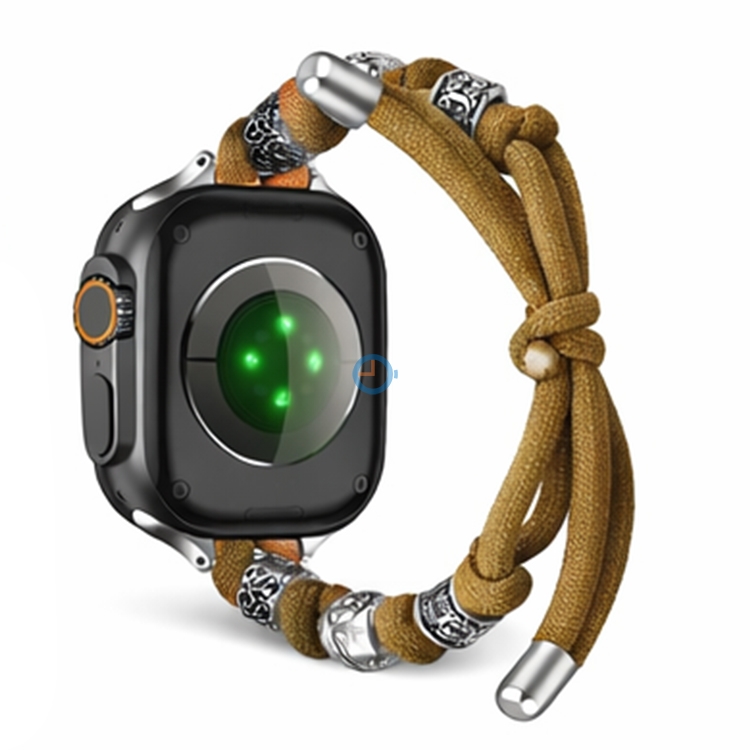 Apple watch Bohemian Band mit Charms (44-45-46-49mm) - beige