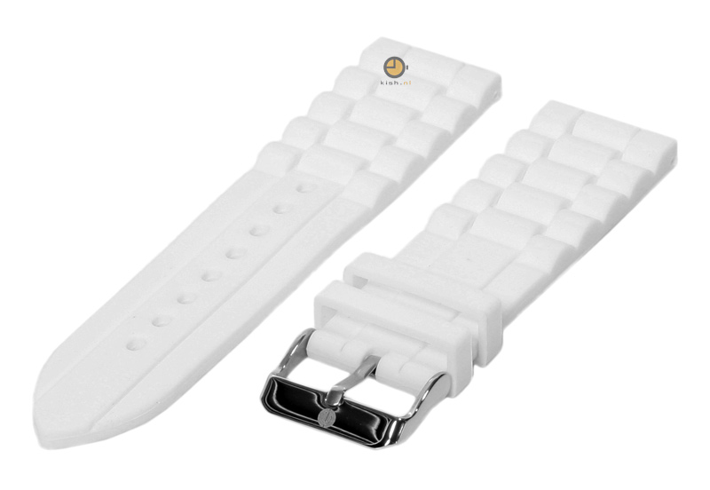 Silikon Uhrenarmband 24mm Weiß