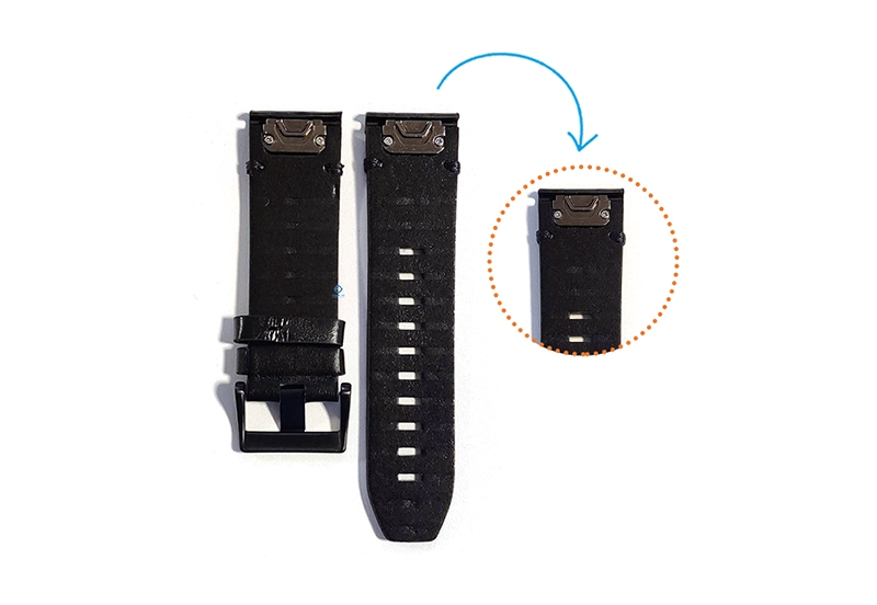 Garmin Fenix 6X horlogeband zwart leer