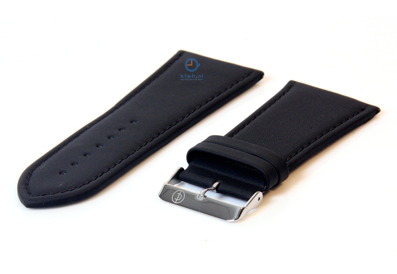 Uhrenarmband 38mm schwarz Leder