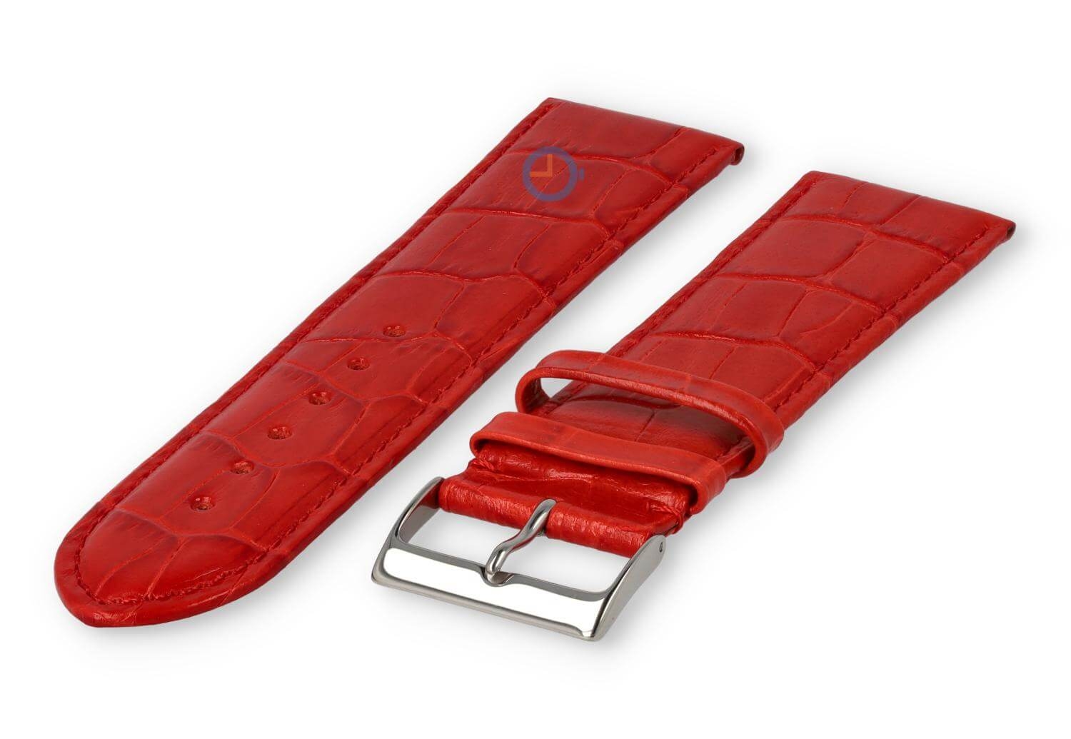 XL Uhrenarmband aus Kalbsleder - 26mm - Rot