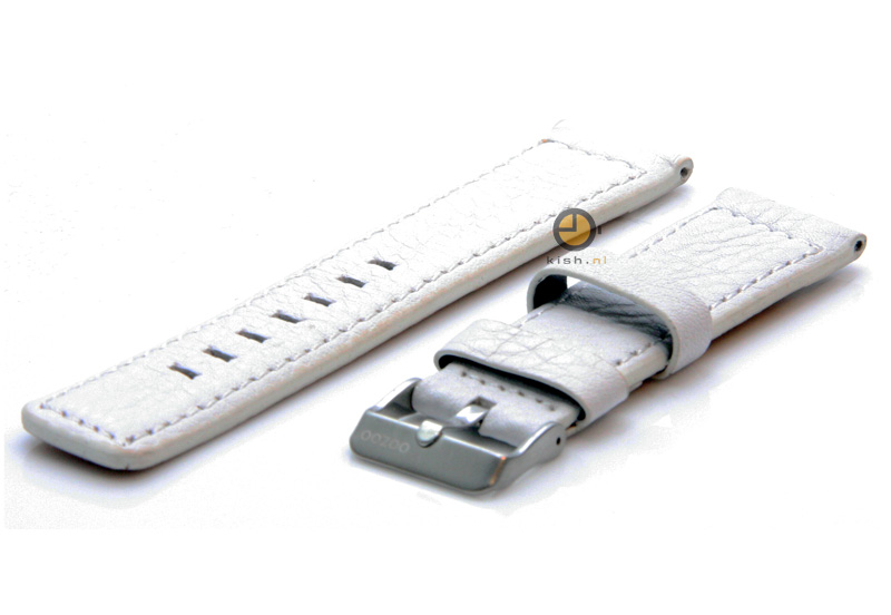 Oozoo Uhrenarmband 22mm WeiÃŸ Leder