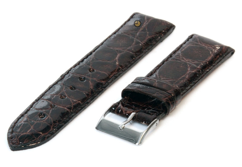 20mm Uhrenarmband Braun echtes Krokodilleder
