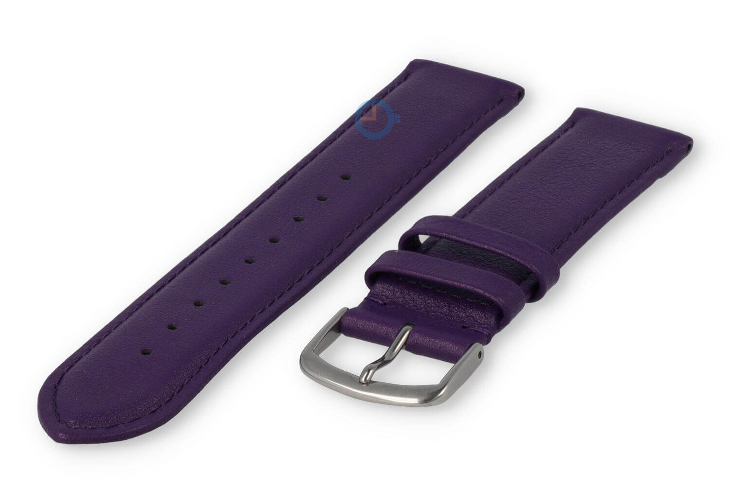 20mm Lederband mit Naht - aubergine