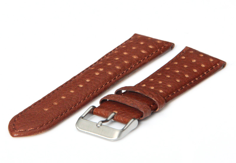 Uhrenarmband 20mm Braun atmendes Leder
