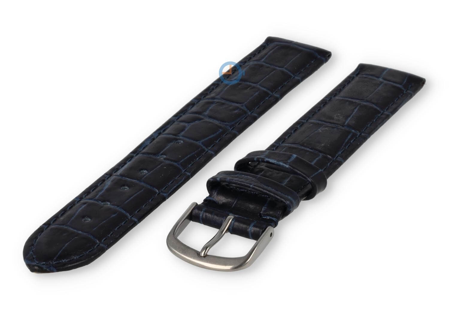 Krokoleder Extra langes Uhrenarmband - 18mm - dunkelbraun