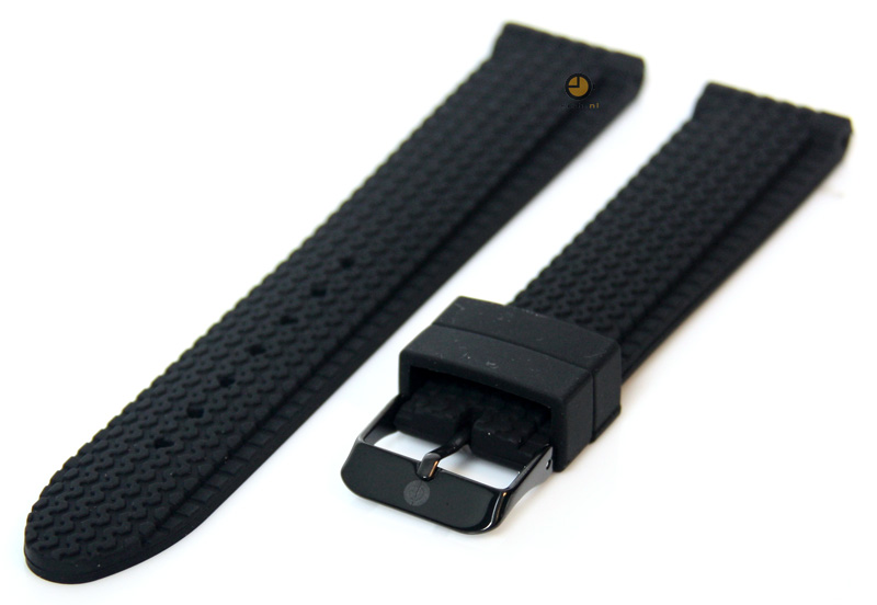 Silikon Uhrenarmband 18mm Schwarz