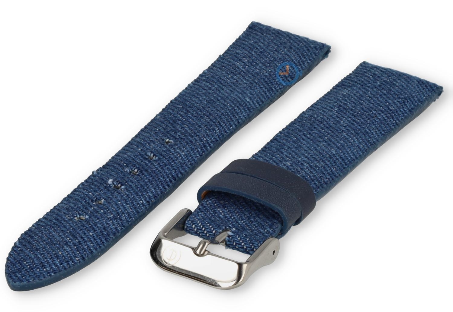22mm jeans Uhrenarmband - blue