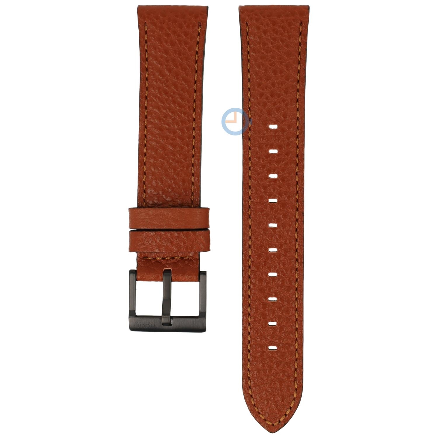 Hugo Boss 22mm Uhrenarmband - schwarz glattes Leder