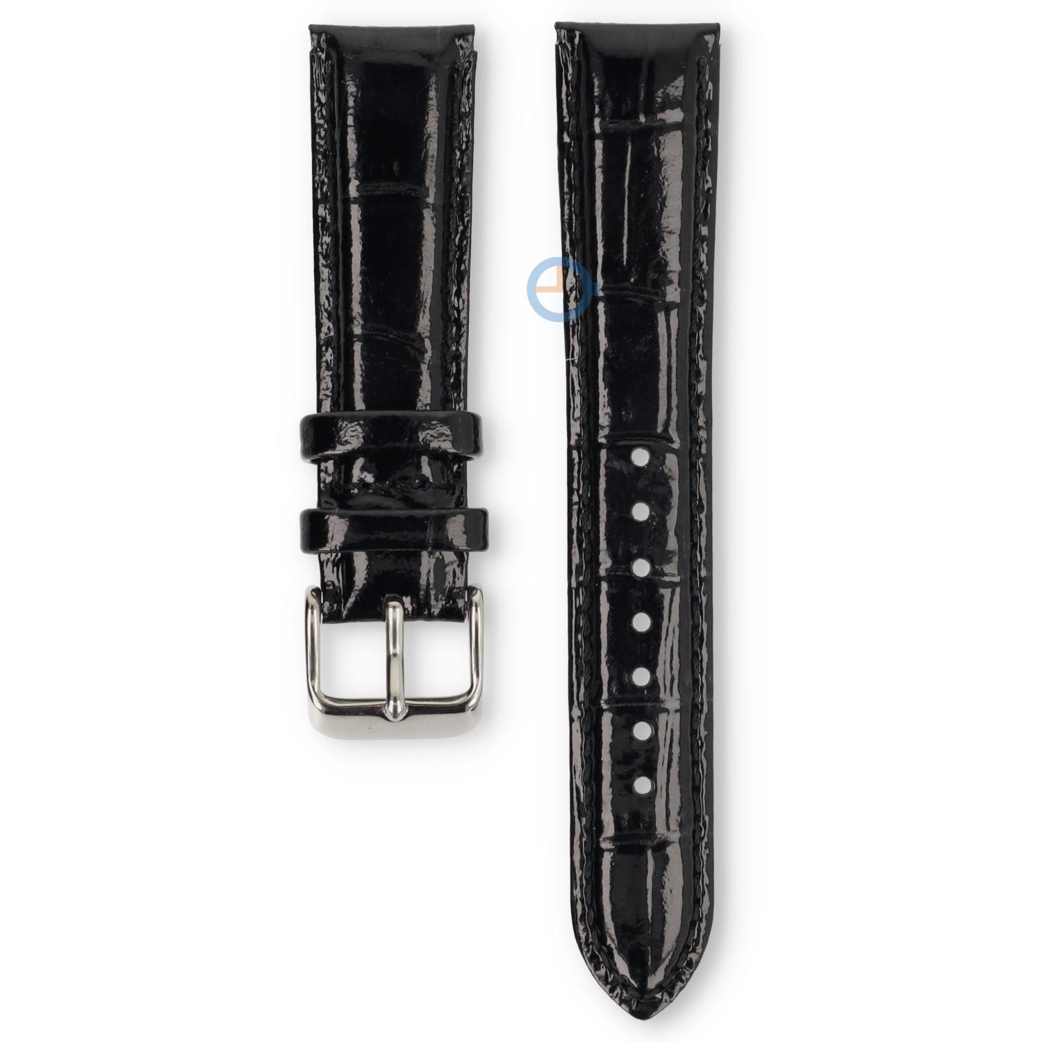 Universal 18mm schwarzes Leder Uhrenarmband - Lorus