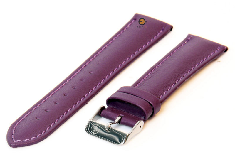 Uhrenarmband 18mm Violett Kalbsleder
