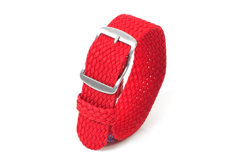 Perlon Uhrenarmband 22mm rot