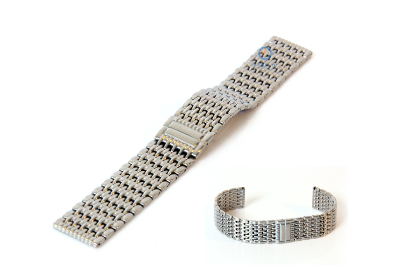 Uhrenarmband 18mm silber Edelstahl