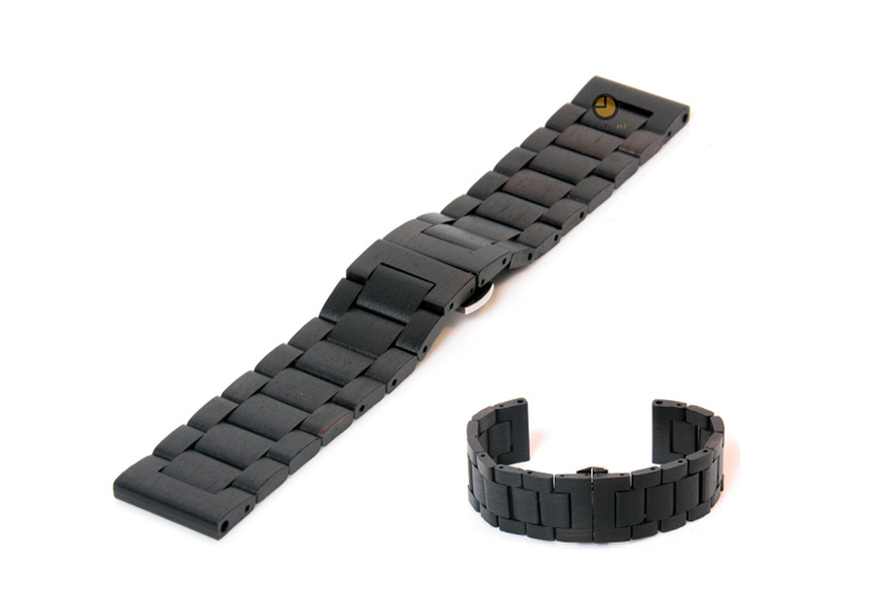 Holz Uhrenarmband 20mm schwarzwood
